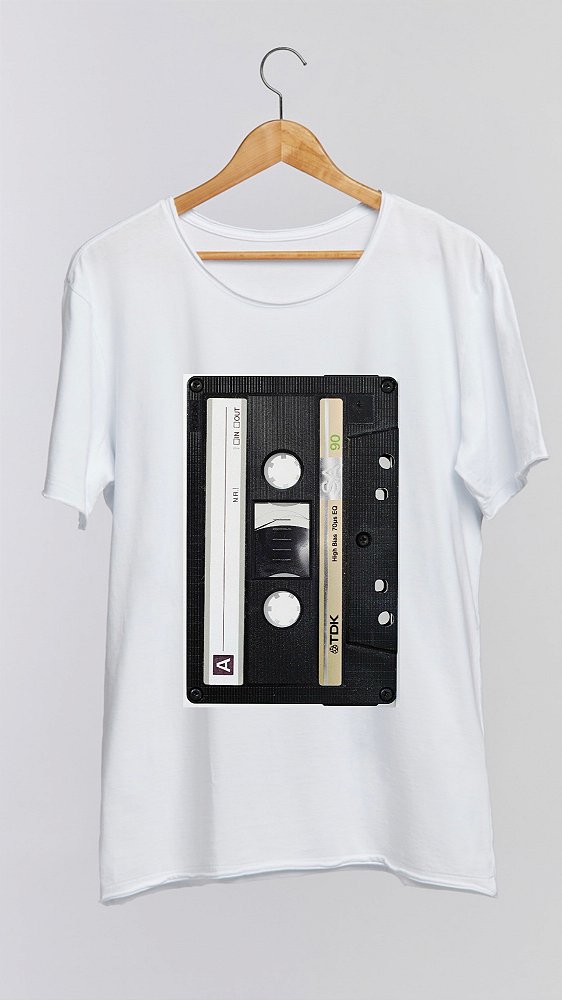 Camiseta FITA - 100% algodão corte a fio branca