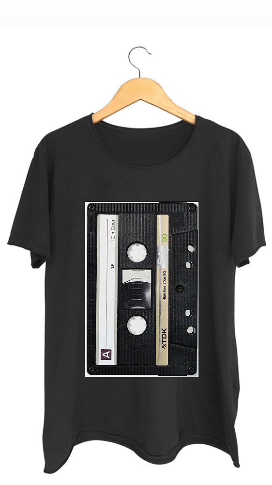 Camiseta FITA - 100% algodão corte a fio preta