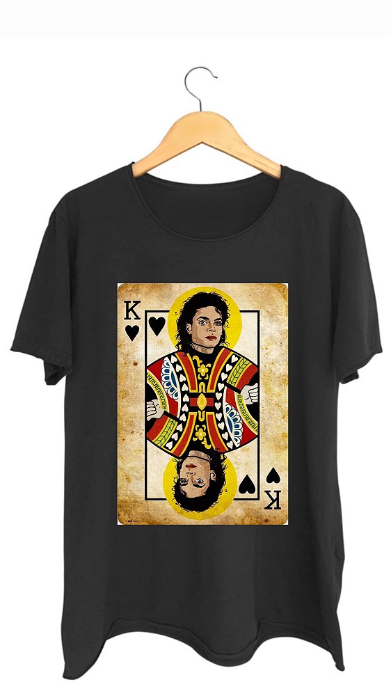 Camiseta MICHAEL JACKSON - 100% algodão corte a fio preta