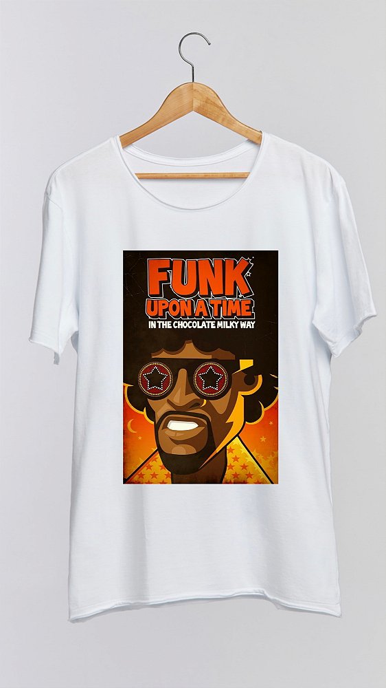 Camiseta FUNK - 100% algodão corte a fio branca