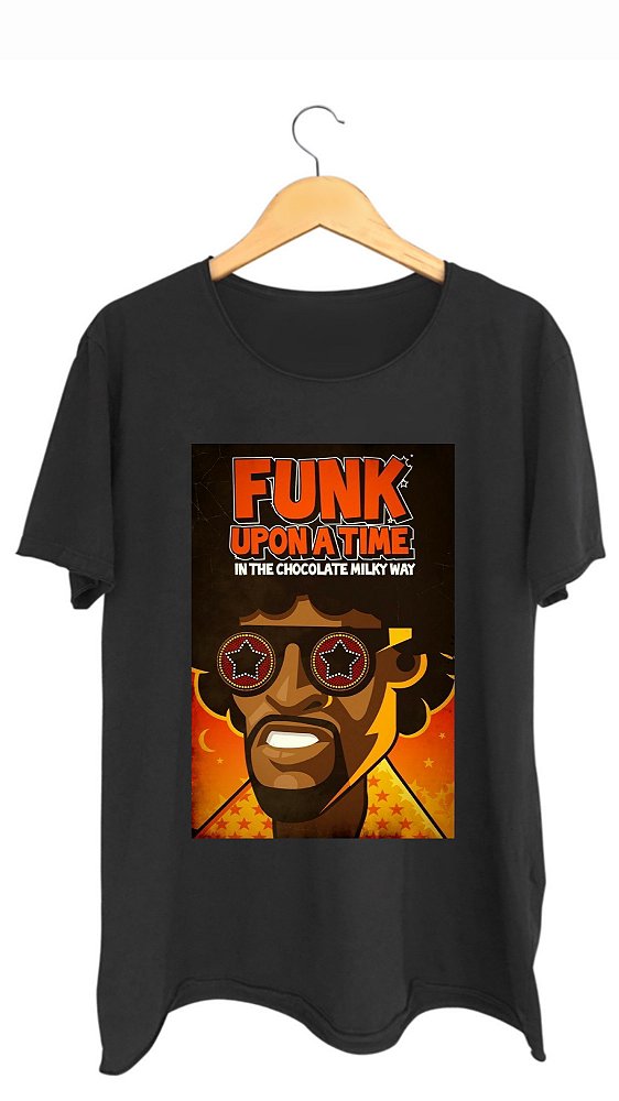 Camiseta FUNK - 100% algodão corte a fio preta