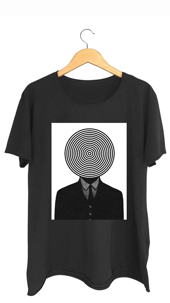 Camiseta HEAD - 100% algodão corte a fio preta