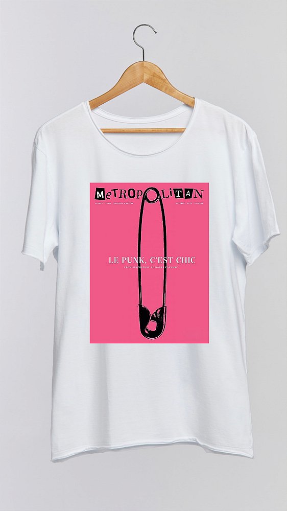 Camiseta LE PUNK - 100% algodão corte a fio branca