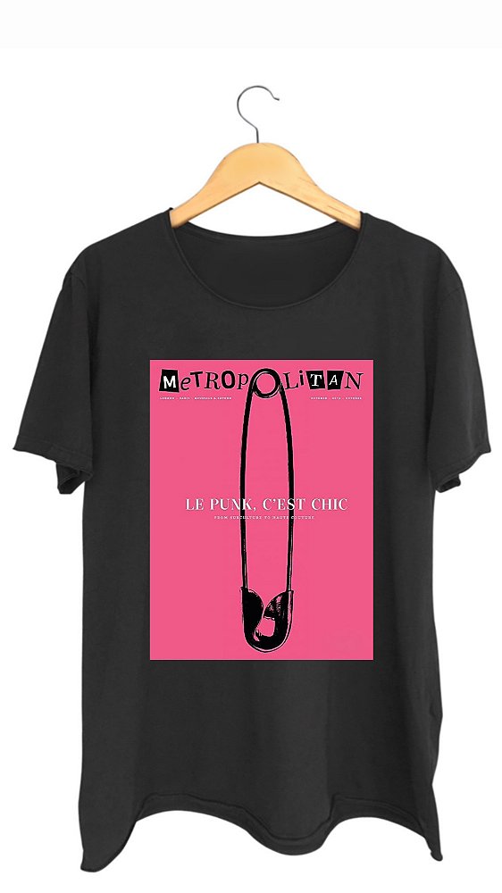 Camiseta LE PUNK - 100% algodão corte a fio preta