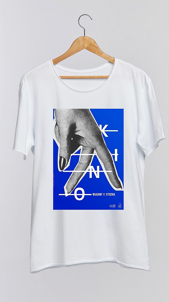 Camiseta KINO - 100% algodão corte a fio branca