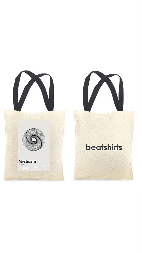 Ecobag com alça preta - 100% algodão - 30cmx40cm - MYSTICISM