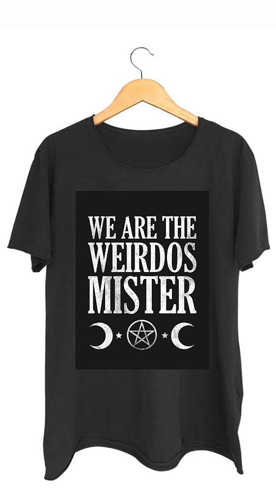 Camiseta WEIRDOS - 100% algodão corte a fio preta