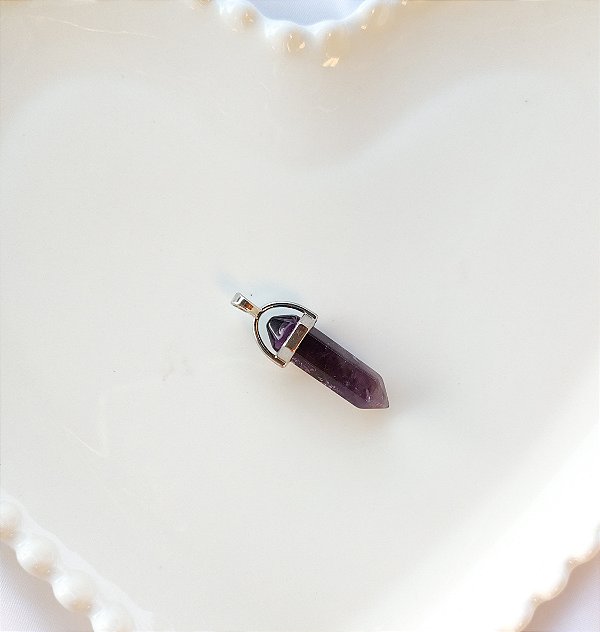 Pingente Biterminado de Ametista - Intuição, conexão espiritual