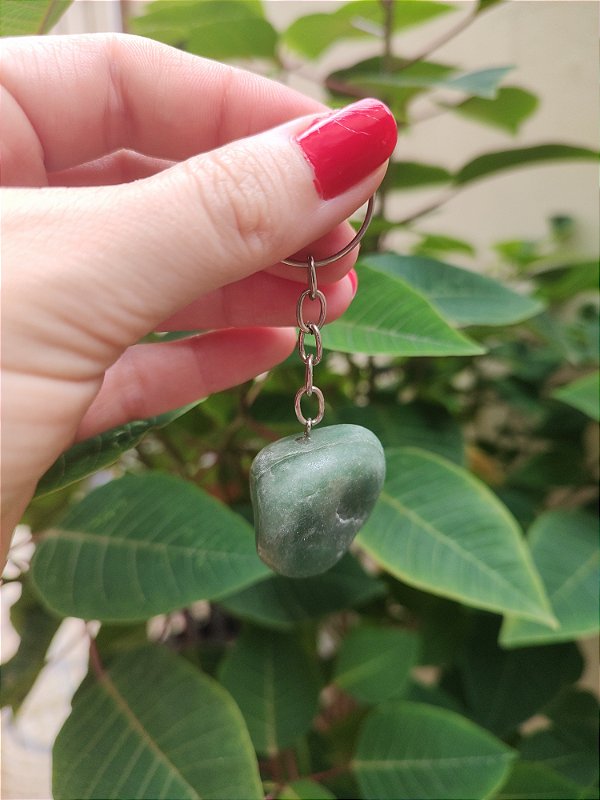 Chaveiro Quartzo Verde - Saúde, equilíbrio físico e mental