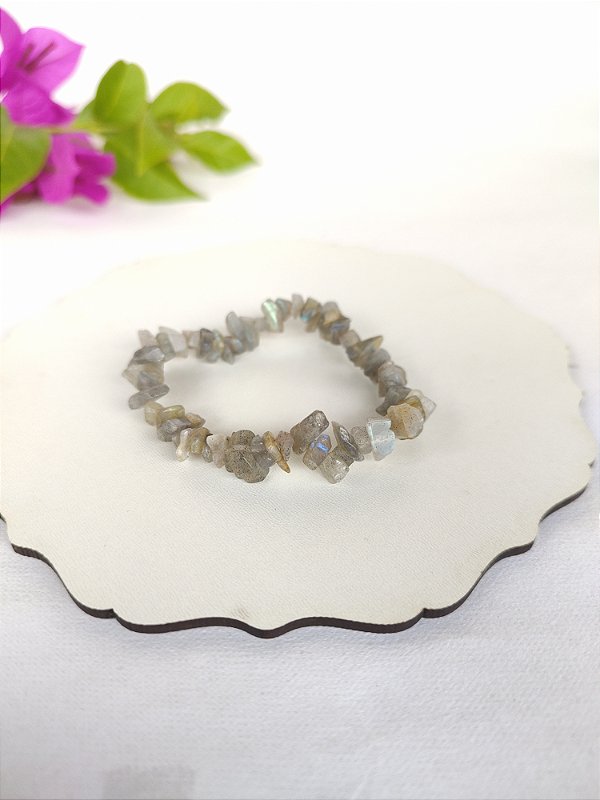 Pulseira Cascalho Labradorita - Fé, perceverança, proteção, conecção espiritual