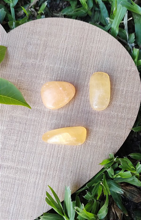 Pedra Rolada Calcita Amarela - Estimulante e motivação