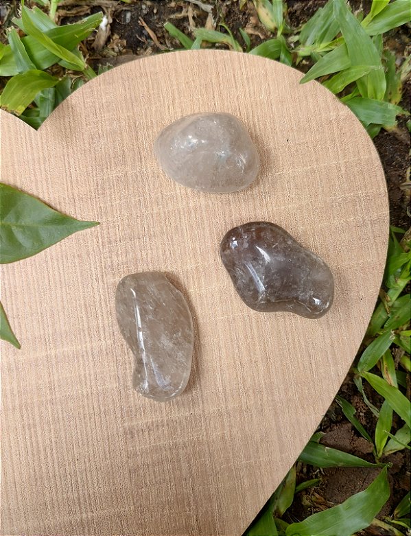 Pedra Rolada Quartzo Fumê - Superação, dissipa pensamentos pesados