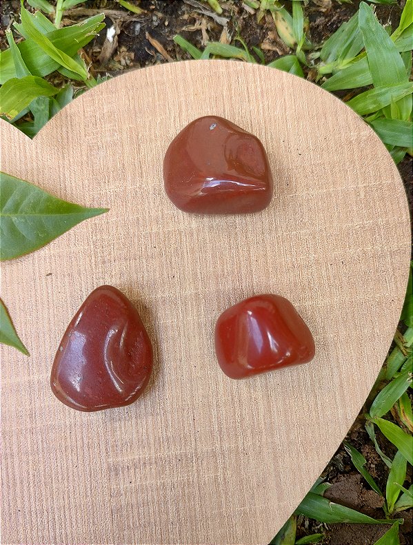 Pedra Rolada Jaspe Vermelho - Vitalidade e Ação