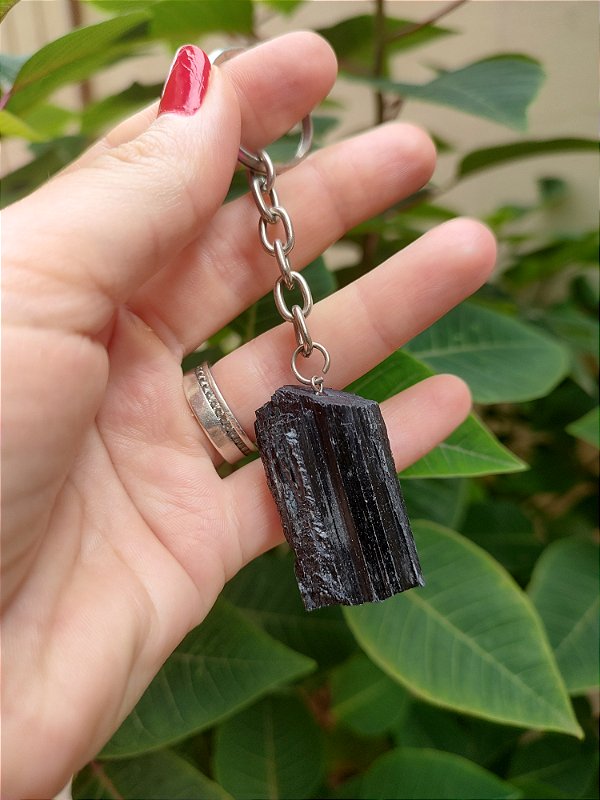 Chaveiro Turmalina Negra - Proteção psiquica e eletromagnética