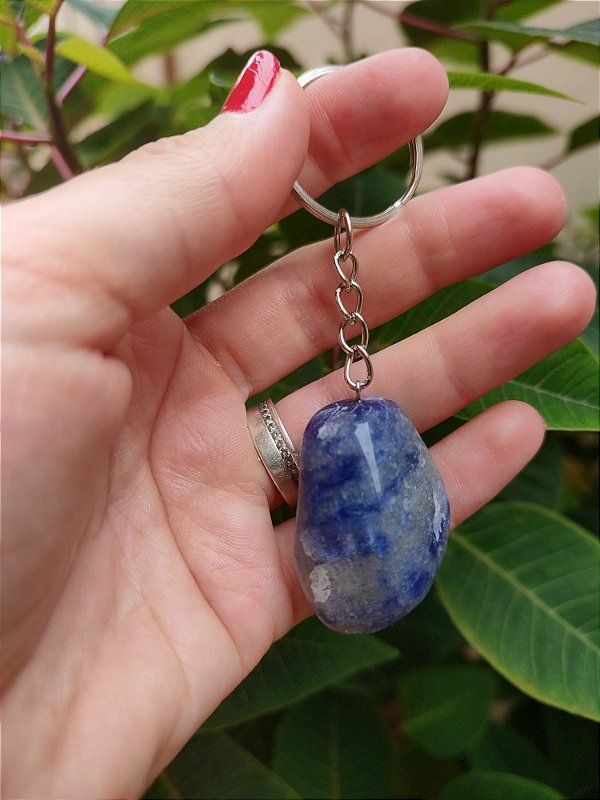 Chaveiro Quartzo azul - Calma e serenidade