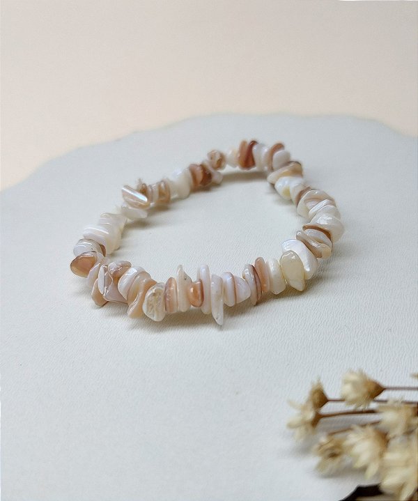 Pulseira Cascalho Madrepérola - Proteção e amor materno