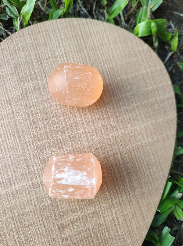 Pedra Rolada Selenita Laranja - Renova a energia e Entusiasmo