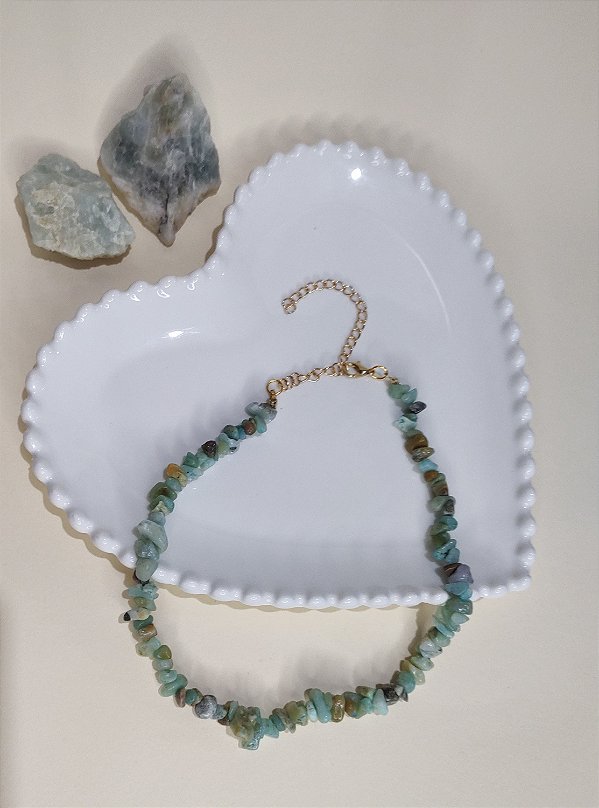 Chocker Amazonita - Calmante, aceitação