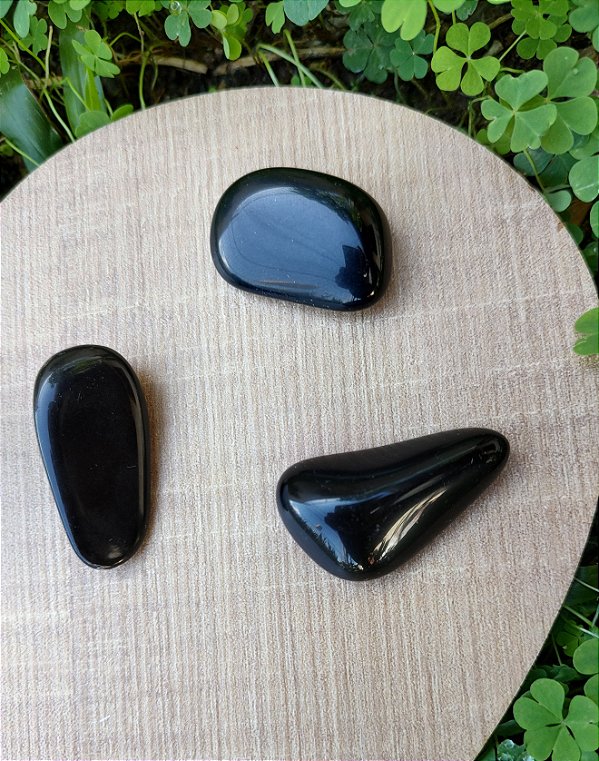 Pedra Rolada Obsidiana - Espelho da Alma