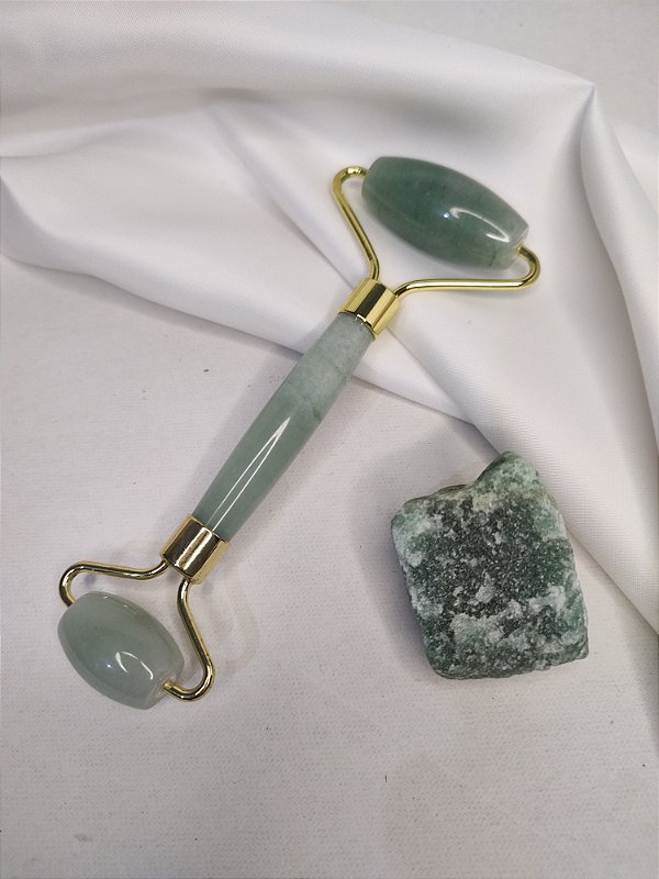 Massageador Facial Quartzo Verde - Saúde e equilíbrio