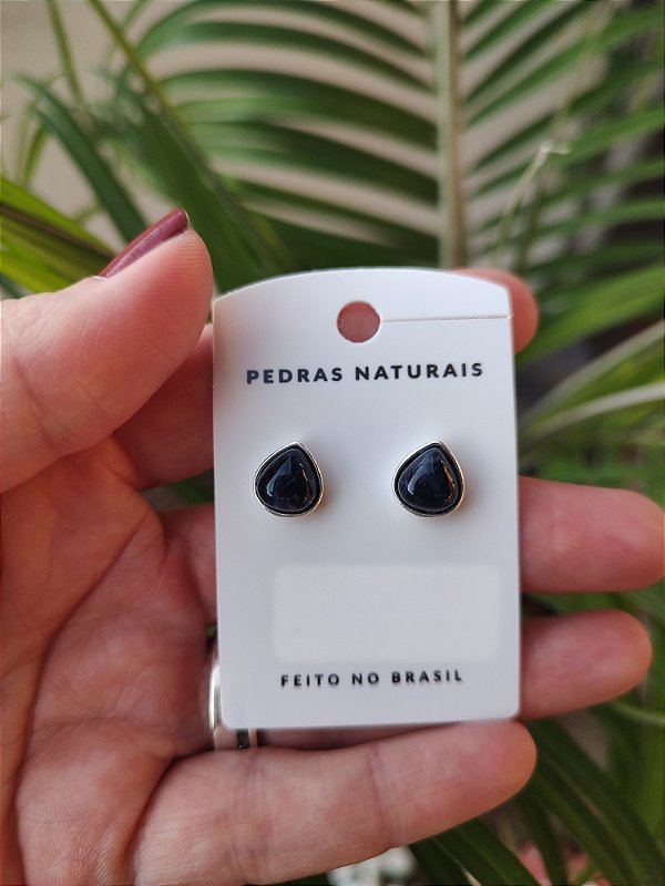 Brinco Gota Prata 925 Sodalita - Sabedoria, direcionamento