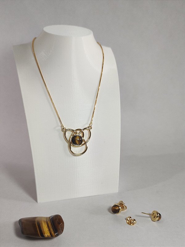 Conjunto Elo Banho Ouro 18