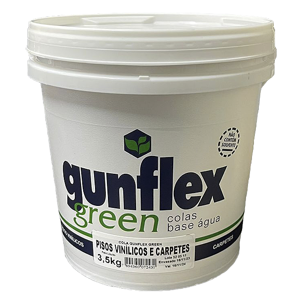 COLA PARA PISO VINILICO BASE ÁGUA 3.500KG GUNFLEX UNA