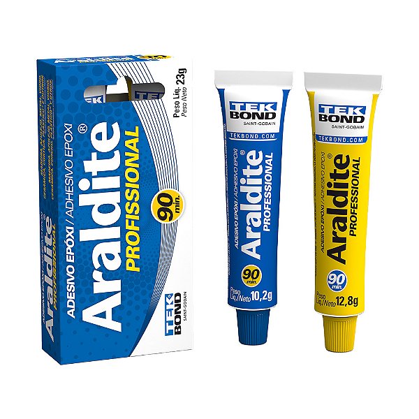 Cola epoxi Araldite profissional 90 minutos 23g
