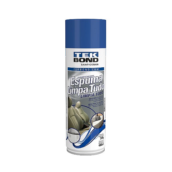 Espuma Limpa Tudo Tek Bond 400ml Estofados Couro Plasticos