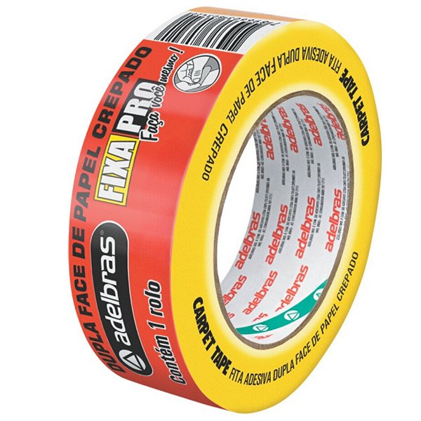 Fita Dupla Face Adesiva Carpet Tape Fixa Adelbras 48mm X 30mts