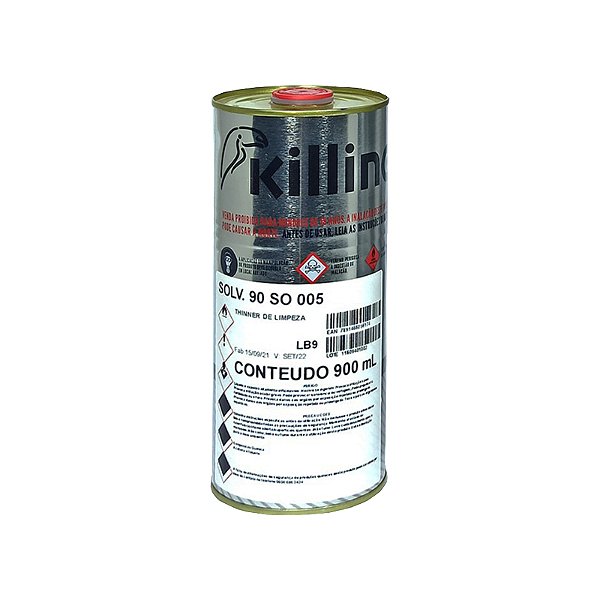 Solvente 90SO005 Killing Kisafix 900ml para Limpeza e Diluição