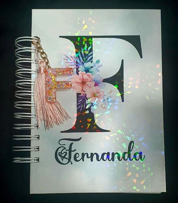 Agenda Alfabeto Floral Holográfico