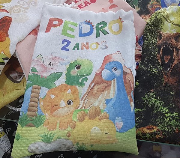30 saquinhos surpresas de tecido personalizados 15x20