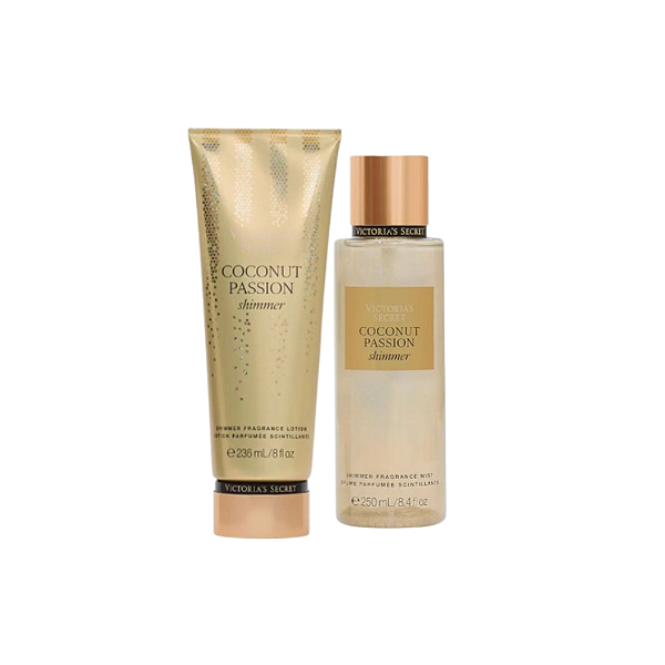 Kit Shimmer Body Splash 250ml + Creme Hidratante Coconut Passion 236ml Victoria's Secret