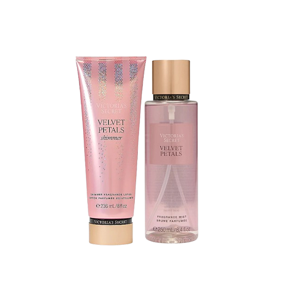 Kit Shimmer Body Splash 250ml + Creme Hidratante Velvet Petals 236ml Victoria's Secret