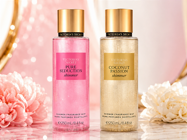 Kit Presente Feminino 2 Splash Original Importado Shimmer Pure Seduction + Coconut