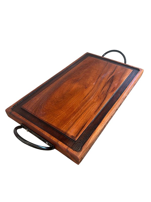 Tábua De Carne Artesanal Em Madeira Angelim Rústica