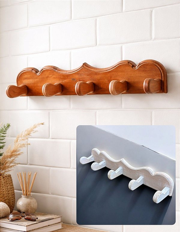 Cabideiro De Parede Gancho Organizador Suporte Bolsa Chapéu Casaco Ganchos