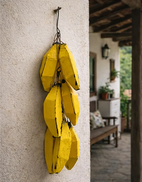 Penca De Banana Em Madeira Artesanal