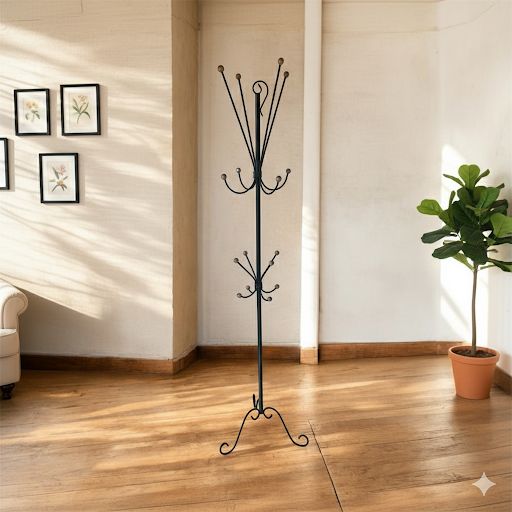 Mancebo Arara Cabideiro Chão Reforçado Casaco Ferro Ganchos