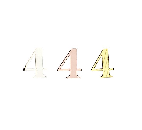 Número 4 - Topo de Bolo Acrílico