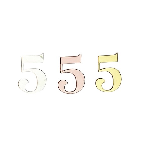 Número 5 - Topo de Bolo Acrílico