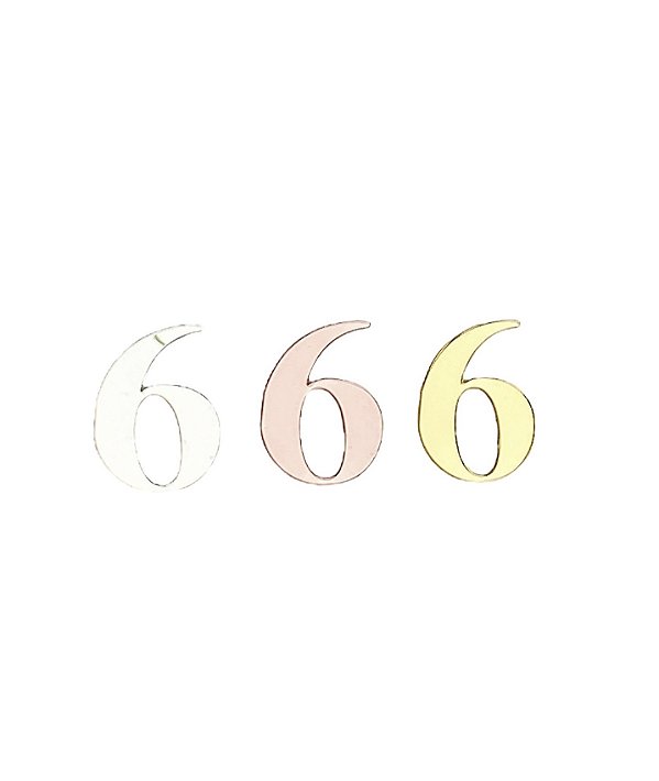 Número 6 - Topo de Bolo Acrílico