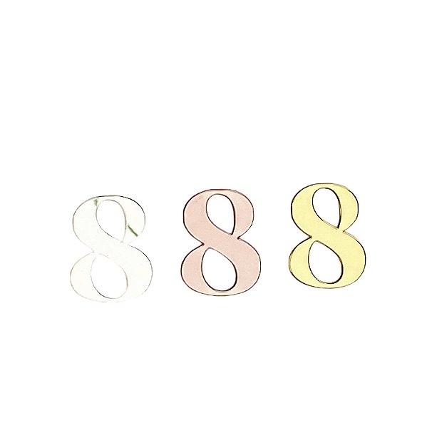 Número 8 - Topo de Bolo Acrílico