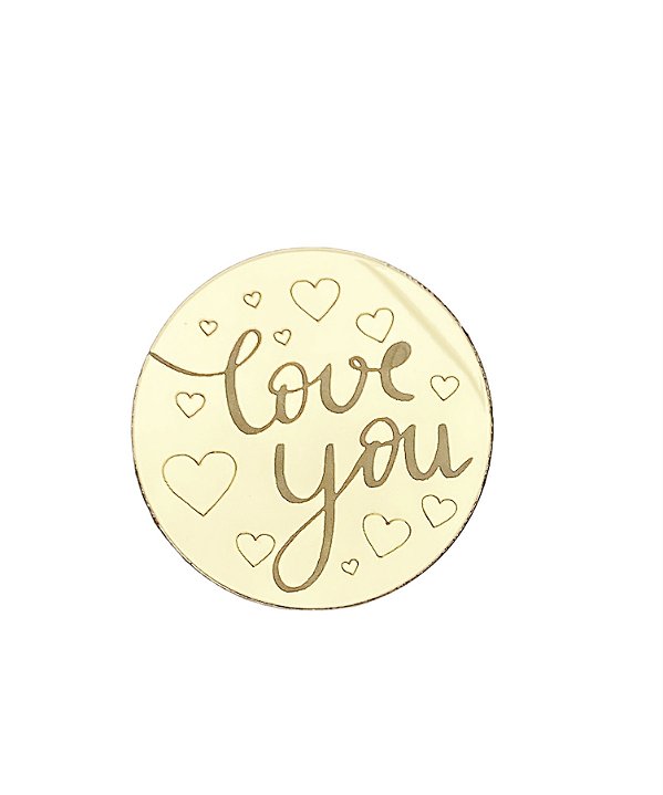 Medalhinha Love You - 8cm