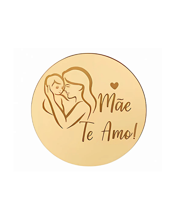 Medalhinha Mãe Te Amo - 8cm