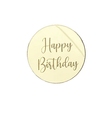 Mini medalhinha Happy Birthday - 5cm