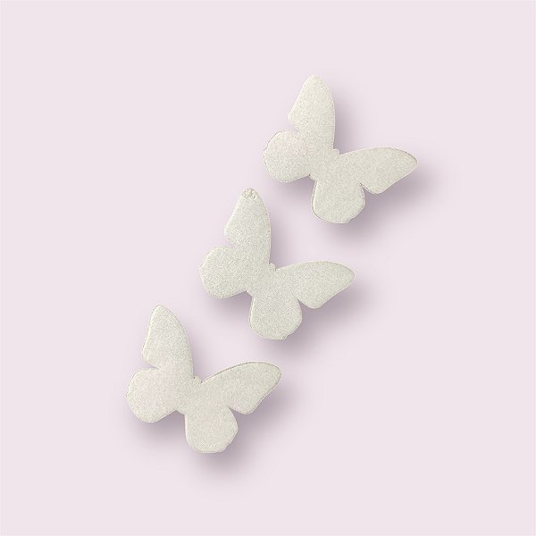 Borboleta Papel Arroz Branco - 18 unidades