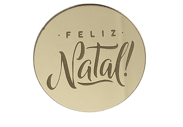 Mini Medalhinha em Acrílico Feliz Natal 4 - 5cm