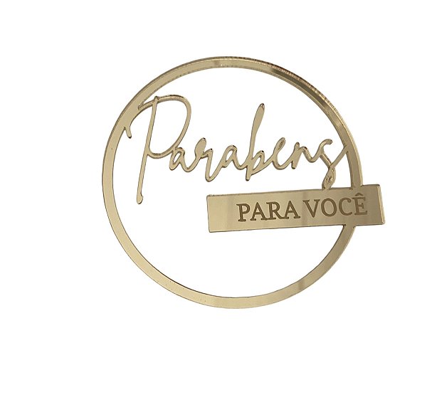 Aplique Parabéns Para Você Vazado 9 - 8CM